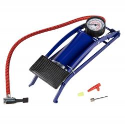 Насос ножной универ. с манометром BOX 55х120, сталь. авто/вело ниппель - фото