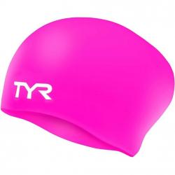 Шапочка для плавания TYR Long Hair Wrinkle-Free Silicone Junior Cap - фото