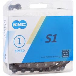 Цепь KMC S1, 1 скоростная, 112 звеньев, 1/2x1/8, с замком, 6-190411 - фото