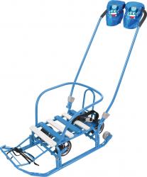 Санки детские "Тимка 3К универсал", Т3КУР/Г, с рукавичками голубые - фото