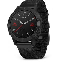 Часы GARMIN Fenix 6 Sapphire (Black DLC/Nylon Band) - фото