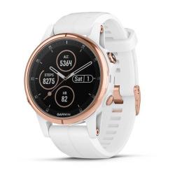 Часы GARMIN Fenix 5S Plus Sapphire (White/Rose Gold Metal) - фото
