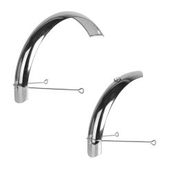 Крылья, переднее и заднее, для 16",  хром - фото