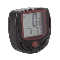 Велокомпьютер 14 функций. Проводной, черный. - фото