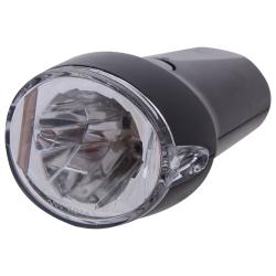 Фонарь велосипедный STG передний JY-154-LED, 1 супер диод, 2 функции, с эксцентриком, с индикатором - фото