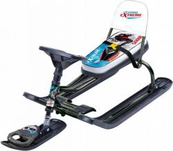 Снегокат Тимка спорт со спинкой 4-1 Nika Kids гонки черный каркас - фото