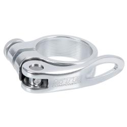 Хомут подсидельный STG 31,8мм с логотипом STG, хром - фото