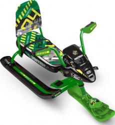 Снегокат Nika Kids "Snowpatrol", СНД2/SP3, зеленый - фото