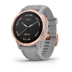 Часы GARMIN Fenix 6S Sapphire (Rose Gold/Gray Band) - фото