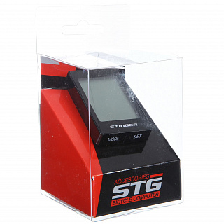 Велокомпьютер STG, 22 функций, проводной, подсветка, черный. - фото