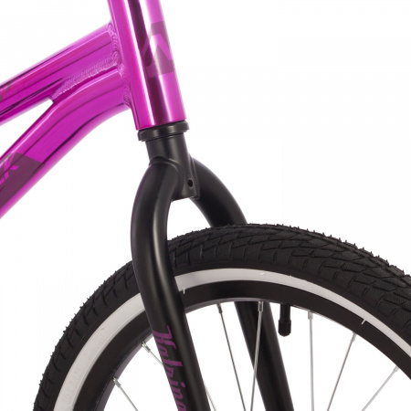 Велосипед Novatrack Katrina 20" (2024) (Велосипед NOVATRACK 20" KATRINA алюм., розовый металлик, ножной тормоз, короткие крылья)
