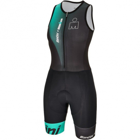 Трисьют без рукавов женский Santini Ikaika-Ironman Women's NS Trisuit (Трисьют без рукавов жен Santini Ikaika-Ironman Women's NS Trisuit/Зеленый-Черный,M,2I771IMGIKA.AC.M)