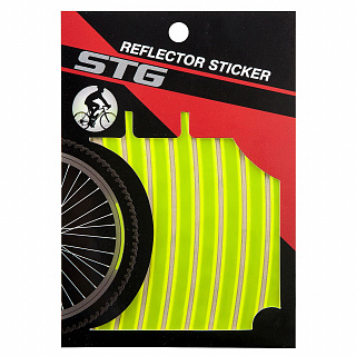 Светоотражатель STG наклейки на обод. - фото