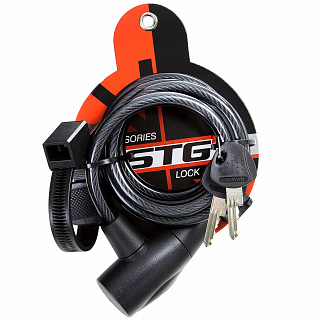 Велозамок STG CL-428 на ключе 10 мм х 150 см - фото
