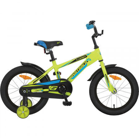 Велосипед Novatrack Lumen 16" (2018) (Велосипед NOVATRACK 16", LUMEN, алюм.,зелёный, тормоз нож, короткие крылья, нет багажника)
