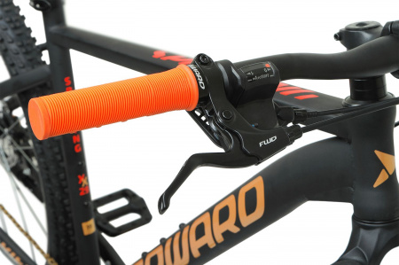 Велосипед FORWARD SPORTING 29 XX (2021) (Велосипед FORWARD SPORTING 29 XX (29" 9 ск. . 19") , черный матовый/золотой, RBKW1M198019)