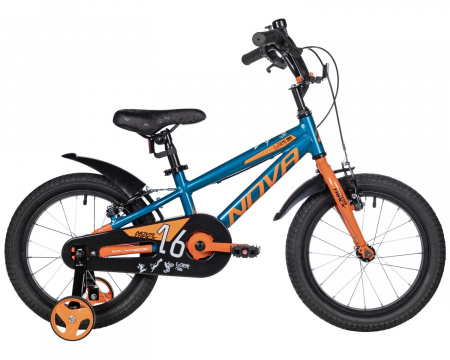 Велосипед Novatrack Extreme V 16 (2025) (Велосипед NOVATRACK 16" EXTREME алюм., бирюзовый, полная защ.цепи, V-brake, короткие крылья, полная )