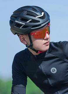 Очки велосипедные Rockbros, оправа серая с магнитными держателями, линза с поляризацией, RB_SP213GY - фото