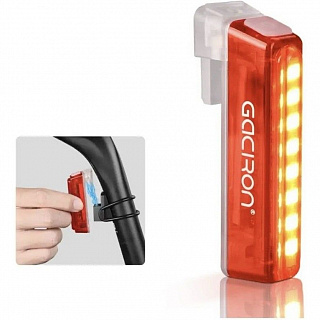 Фонарь задний Gaciron, 5 режимов, с датчиком стопа, 30 LM USB-С (W16) (07-300195) - фото