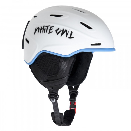 Шлем зимний White Owl HK004, для катания на сноуборде/горных лыжах (Шлем зимний White Owl HK004, M (54-58 см), белый с синим)