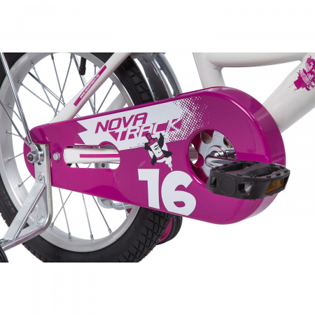 Велосипед NOVATRACK URBAN 16" (2019) (Велосипед NOVATRACK 16", URBAN, белый, полная защита цепи, тормоз нож., крылья и багажник хром.,)