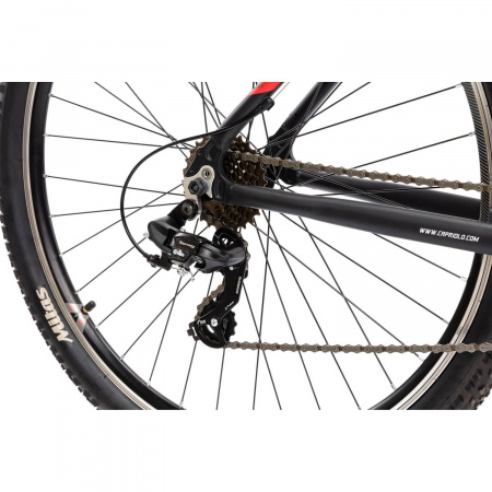Велосипед CAPRIOLO LEVEL 9.1 29'' (2023) (Велосипед CAPRIOLO MTB LEVEL 9.1, рама алюминий 19'', колёса 29'' (чёрный (мат)-красный), 921547-19)