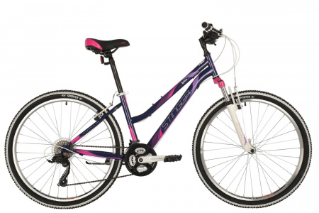 Велосипед STINGER LATINA 26" (2021) (Велосипед STINGER 26" LATINA фиолетовый, сталь, размер 19", MICROSHIFT)
