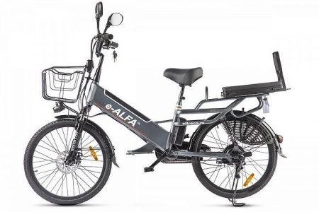 Электровелосипед Eltreco GREEN CITY e-ALFA GL (Велогибрид GREEN CITY e-ALFA GL, Серебристый, 022862-2389)