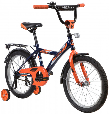 NOVATRACK ASTRA 18" (2020) (Велосипед NOVATRACK 18" ASTRA синий, тормоз нож, крылья, багажник, защита А-тип)
