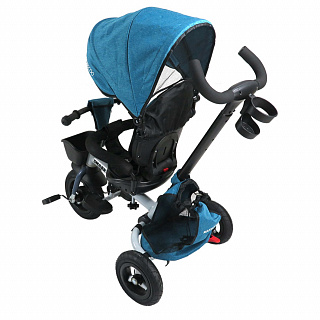 Велосипед трехколесный Maxiscoo Shark (2023) с мягким сиденьем и капюшоном - фото