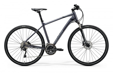 Велосипед Merida Crossway 500 28" (2020) (Велосипед Merida 2020 Crossway 500 К:700C Р:S(47cm) Лак.антрацит/Черный/Сереб. (6110835401))