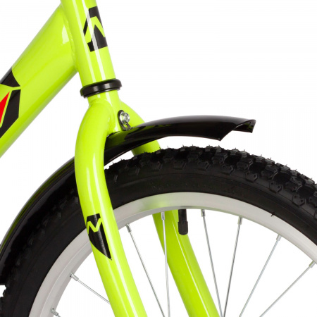 Велосипед Novatrack Twist 20 (2025) (Велосипед NOVATRACK 20" TWIST зеленый, тормоз нож, крылья корот, защита цепи)
