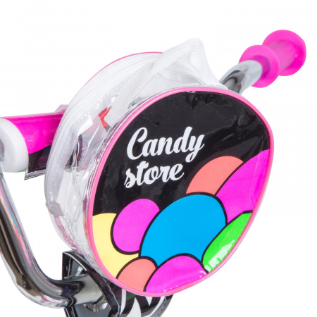 Велосипед Novatrack Candy 20" (2023) (Велосипед NOVATRACK 20", CANDY, белый, полная защита цепи, тормоз нож., сумочка на руль, крылья и ба)