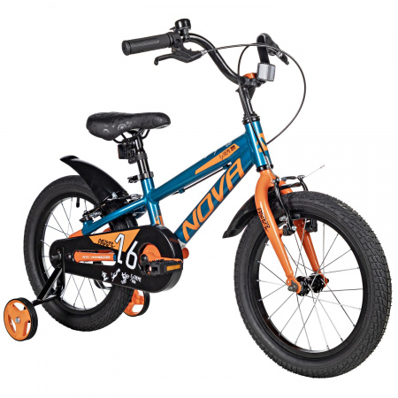Велосипед Novatrack Extreme V 16 (2025) (Велосипед NOVATRACK 16" EXTREME алюм., бирюзовый, полная защ.цепи, V-brake, короткие крылья, полная )