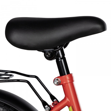 Велосипед Foxx Simple 14 (2025) (Велосипед FOXX 14" SIMPLE красный, сталь, тормоз нож, крылья, багажник, полная защ.цепи)