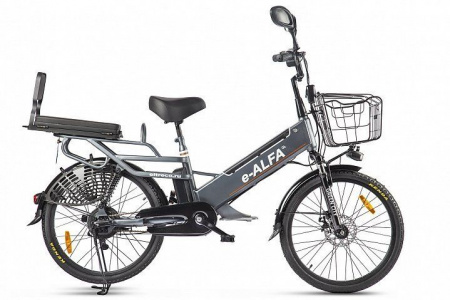 Электровелосипед Eltreco GREEN CITY e-ALFA GL (Велогибрид GREEN CITY e-ALFA GL, Серебристый, 022862-2389)