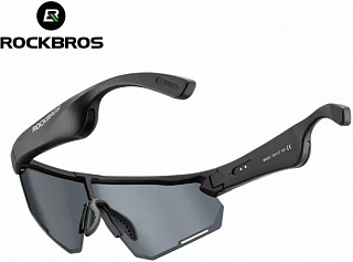 Очки велосипедные ROCKBROS, черные с Bluetooth гарнитурой, RB_14130002001 - фото