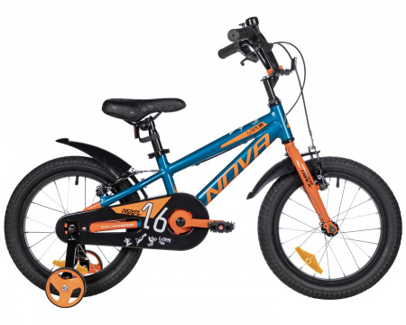Велосипед Novatrack Extreme V 16 (2025) (Велосипед NOVATRACK 16" EXTREME алюм., бирюзовый, полная защ.цепи, V-brake, короткие крылья, полная )