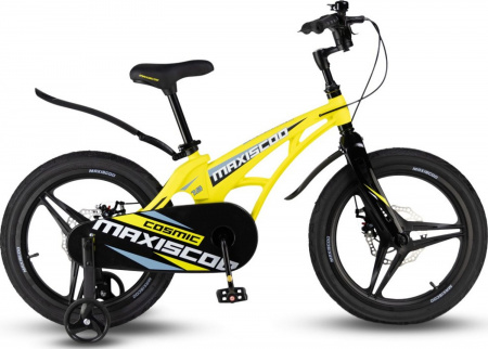 Велосипед Maxiscoo Cosmic Делюкс 18" (2024) (Велосипед Maxiscoo COSMIC Делюкс 18" (2024), Желтый Матовый, MSC-C1836D)