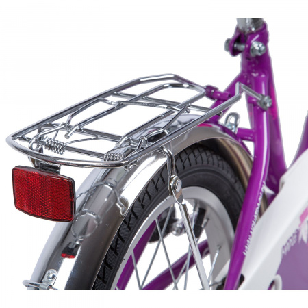 Велосипед NOVATRACK MAPLE 16" (2019) (Велосипед NOVATRACK 16" MAPLE, сиреневый, полная защита цепи, тормоз нож.,крылья и багажник хром, пе)
