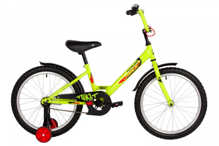 Велосипед Novatrack Twist 20 (2025) (Велосипед NOVATRACK 20" TWIST зеленый, тормоз нож, крылья корот, защита цепи)