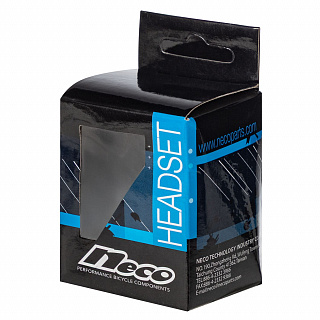 Рулевая колонка Neco H156EM, ZS44/56, 1 1/8-1 1/2", стал.чашки, картр.подшипники, черный - фото