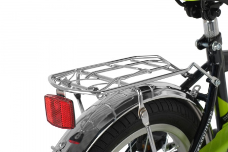 NOVATRACK ASTRA 14" (2020) (Велосипед NOVATRACK 14" ASTRA черный, тормоз нож, крылья и багажник хром, полная защ.цепи)