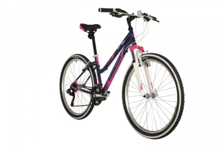 Велосипед STINGER LATINA 26" (2021) (Велосипед STINGER 26" LATINA фиолетовый, сталь, размер 19", MICROSHIFT)