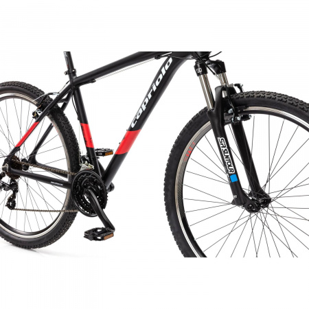 Велосипед CAPRIOLO LEVEL 9.1 29'' (2023) (Велосипед CAPRIOLO MTB LEVEL 9.1, рама алюминий 19'', колёса 29'' (чёрный (мат)-красный), 921547-19)