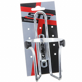 Флягодержатель STG, с болтами, алюминиевый, серебристый - фото