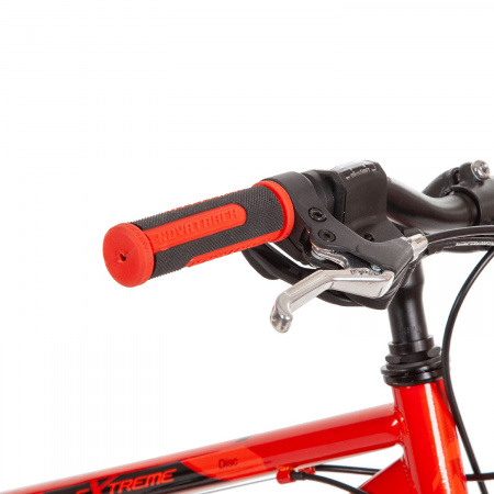 Велосипед NOVATRACK EXTREME Disc 20" (2021) (Велосипед NOVATRACK 20" EXTREME красный,  сталь, 6 скор., Shimano TY21/Microshift TS38, дисковый тор)