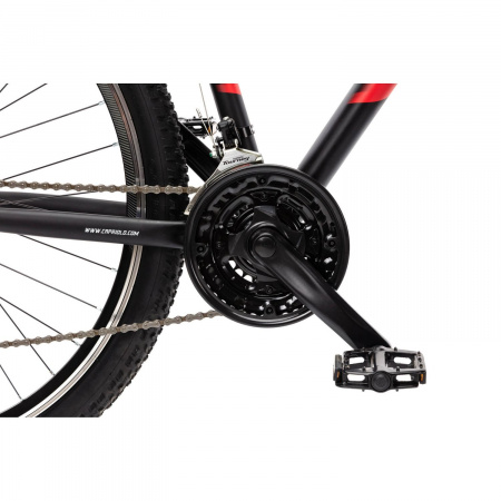 Велосипед CAPRIOLO LEVEL 9.1 29'' (2023) (Велосипед CAPRIOLO MTB LEVEL 9.1, рама алюминий 19'', колёса 29'' (чёрный (мат)-красный), 921547-19)
