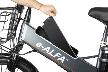 Электровелосипед Eltreco GREEN CITY e-ALFA GL (Велогибрид GREEN CITY e-ALFA GL, Серебристый, 022862-2389)