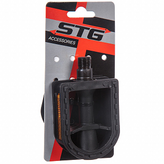 Педали FP-619, ось 9/16", пластик, черные - фото